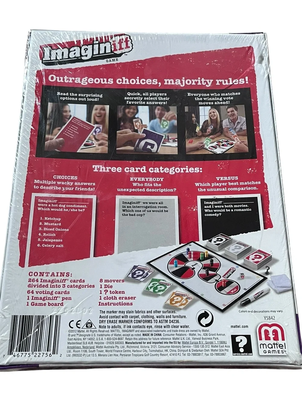 Imaginiff Game Adults 14+ 3-8 players Board Game New Makers Of Apples To Apples